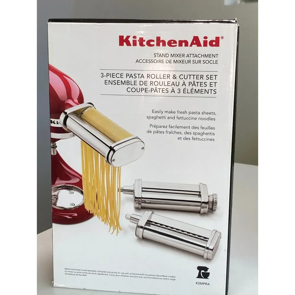 NEW KitchenAid 3-Piece Pasta Roller & Cutter Set